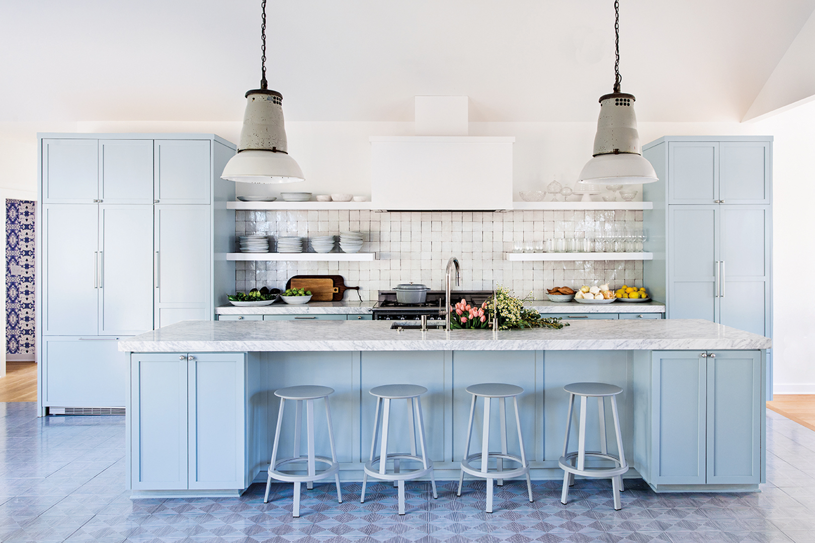 Kitchen with very large island