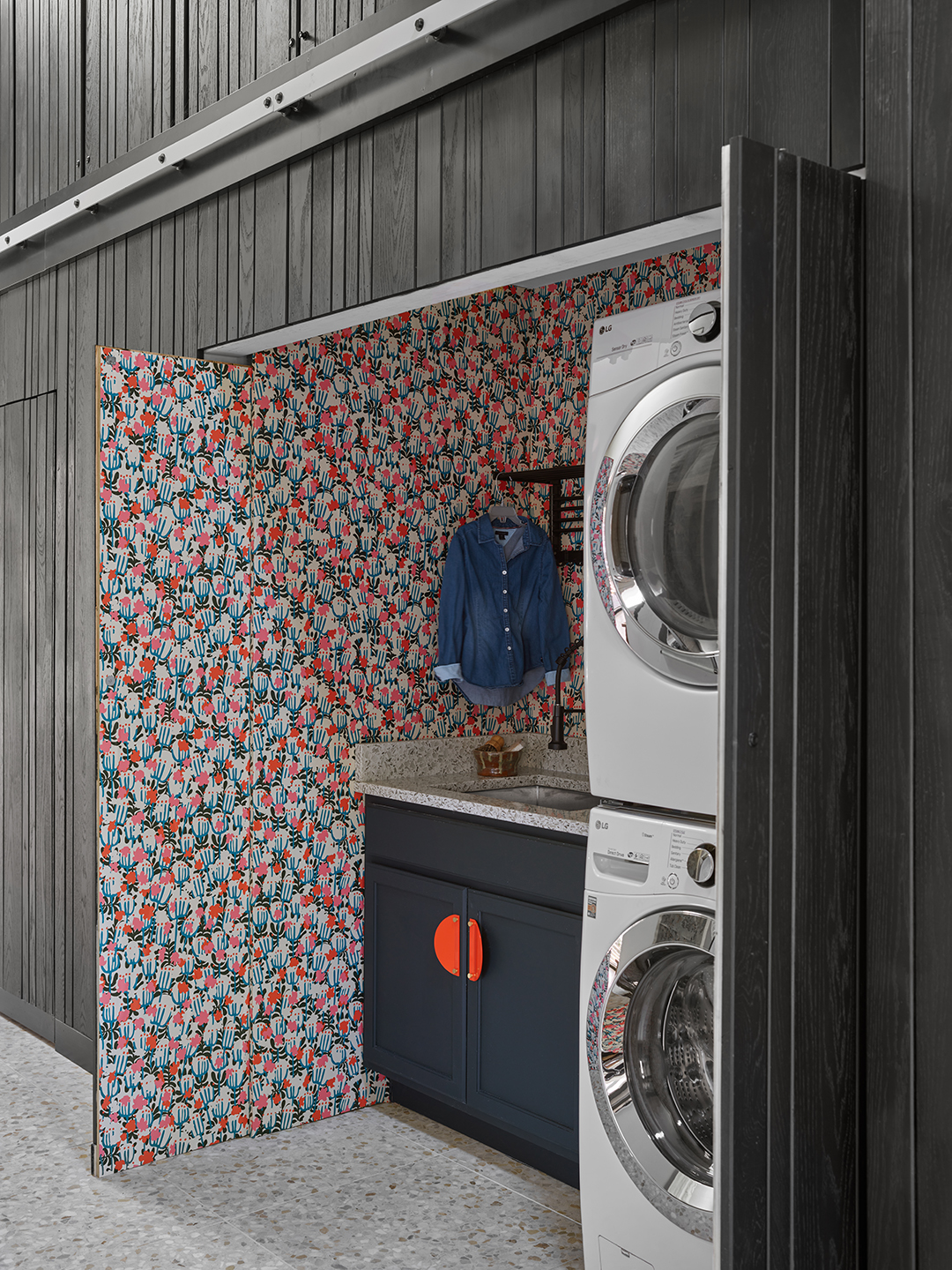 Laundry room hidden in a hallway