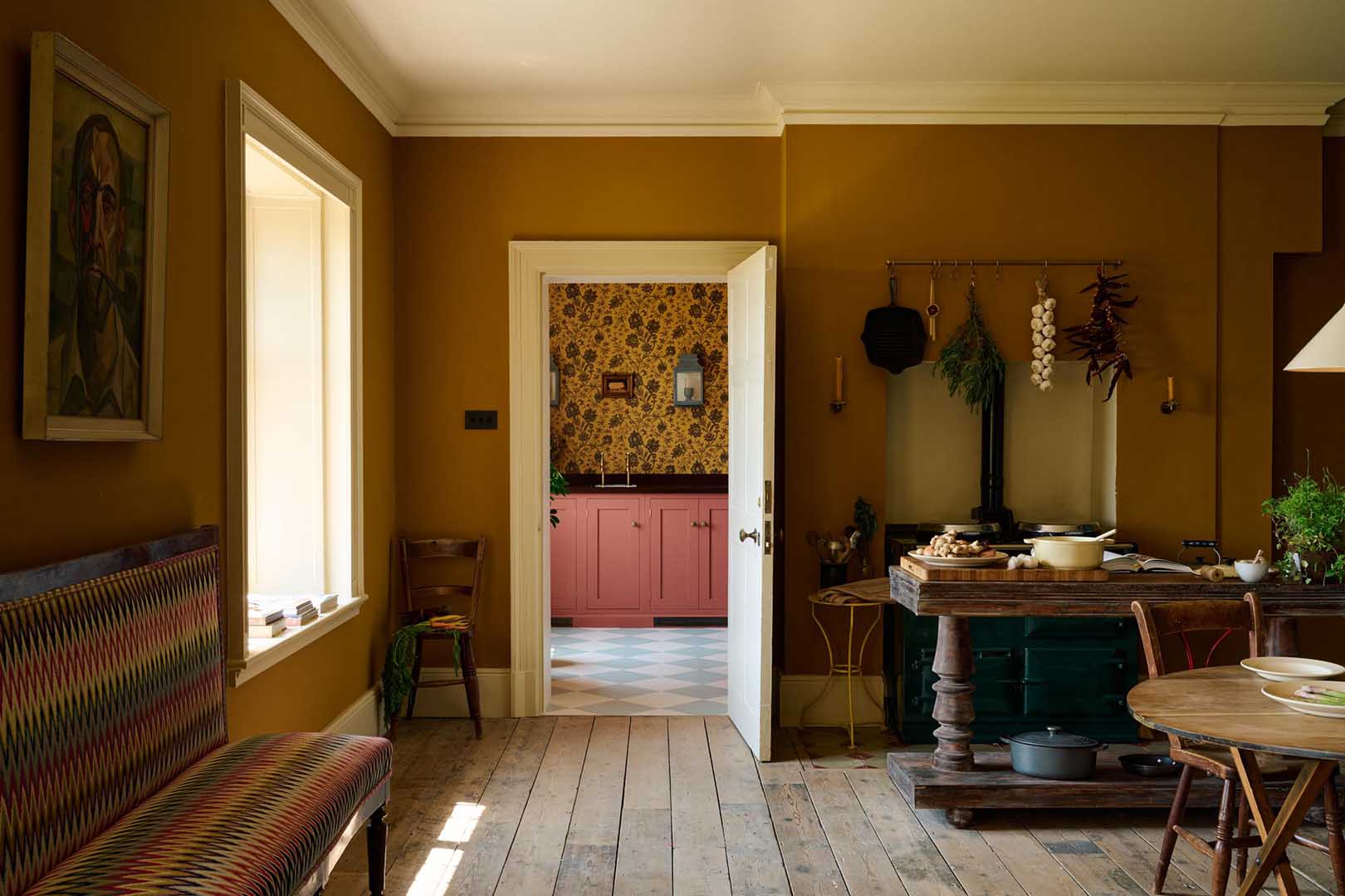 yellow kitchen