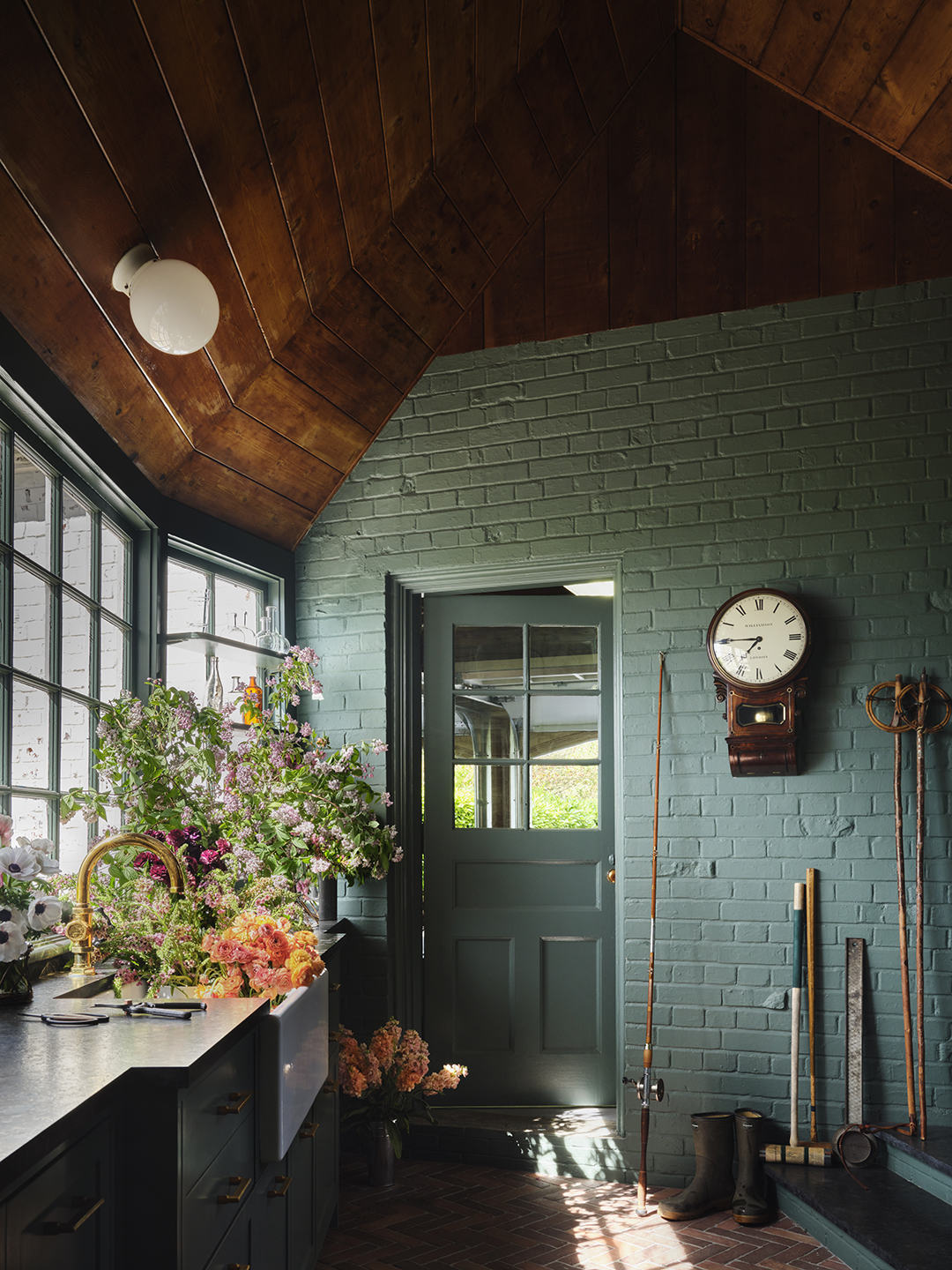 green mudroom