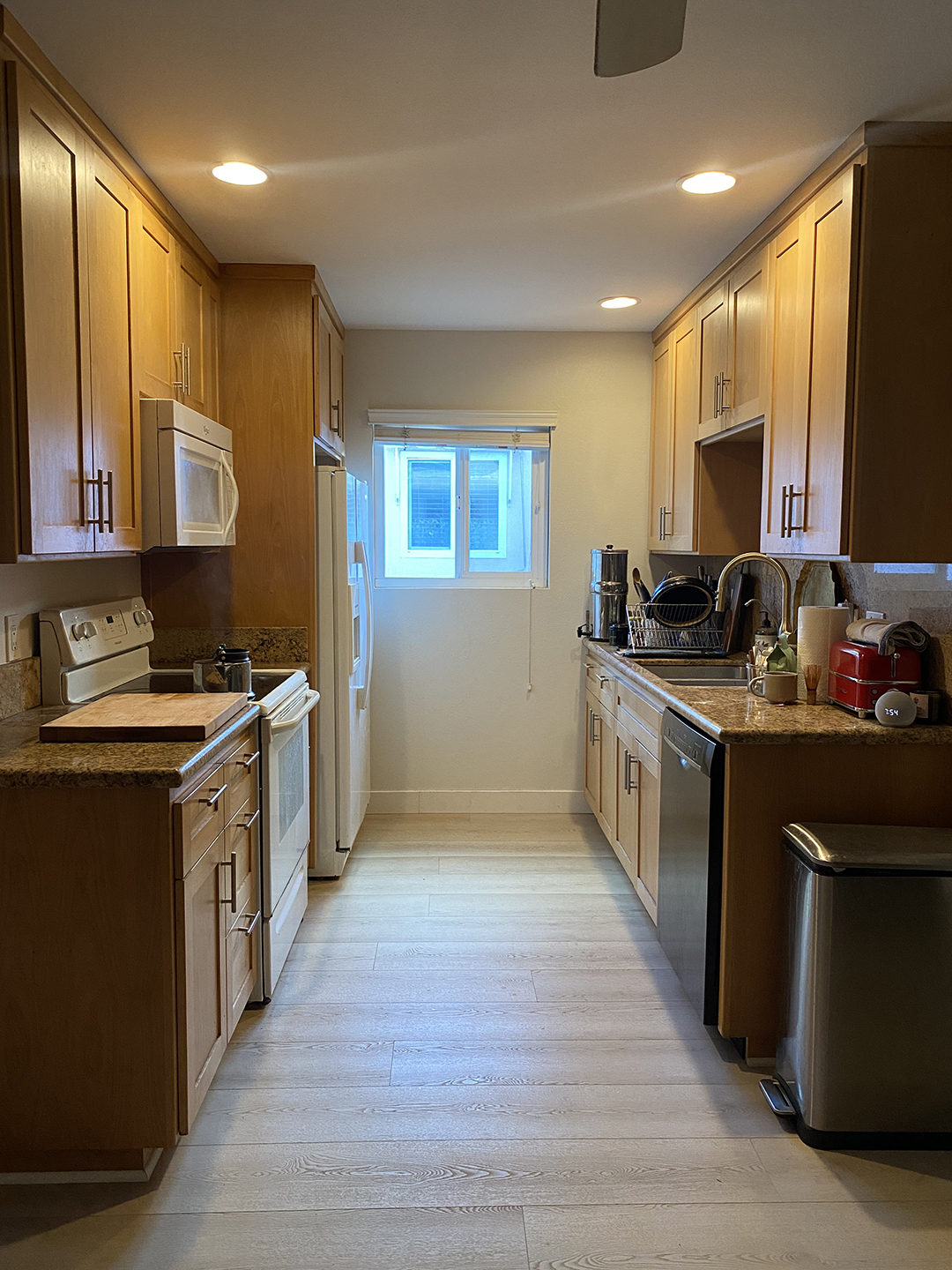 dated galley kitchen