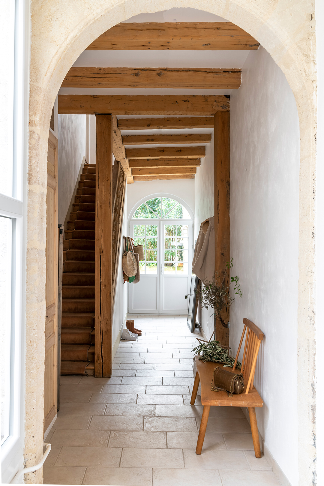 long corridor leading to stairs