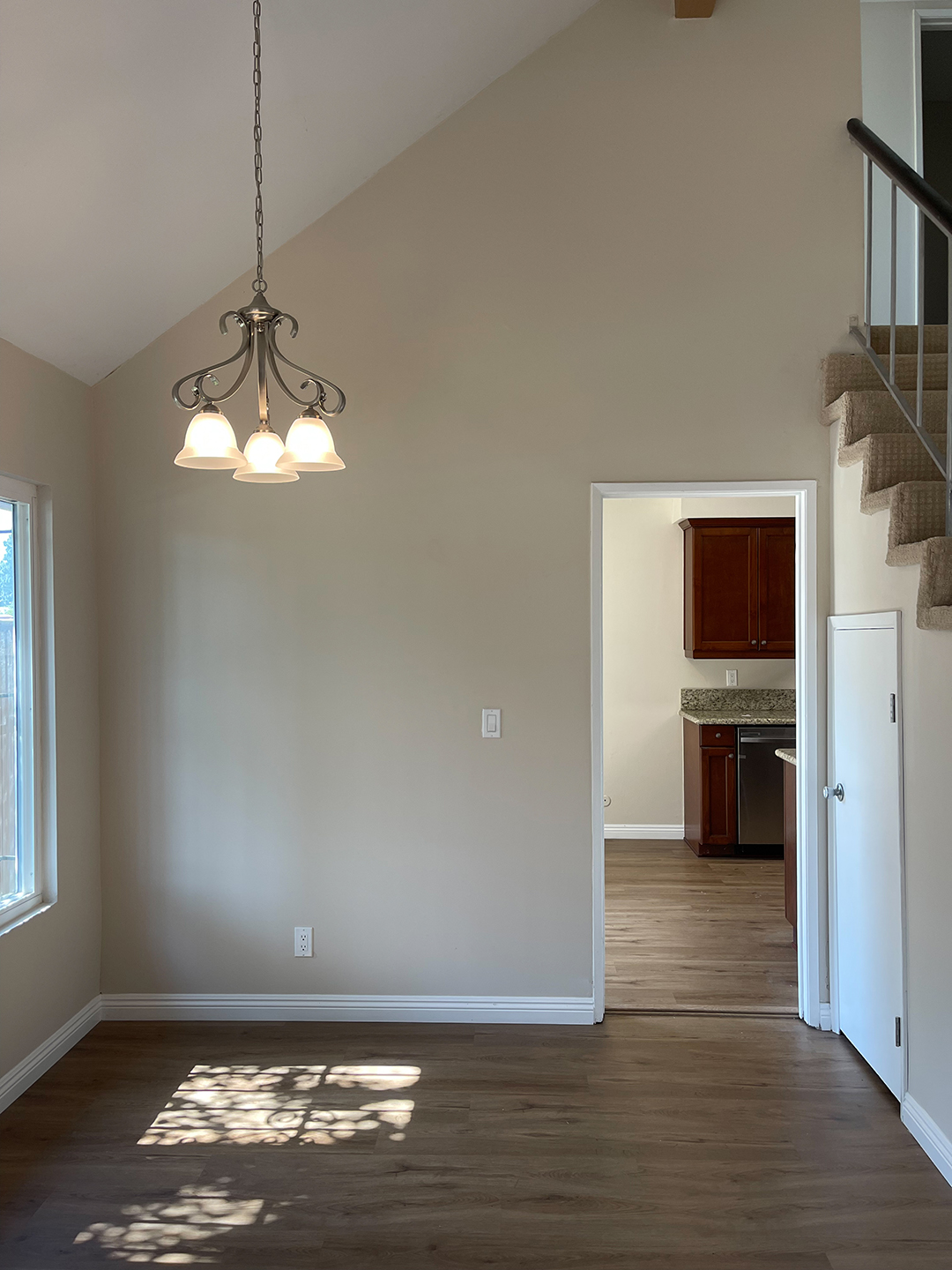 Dining room overlooking the kitchen