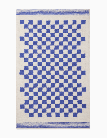  blue checkered rug