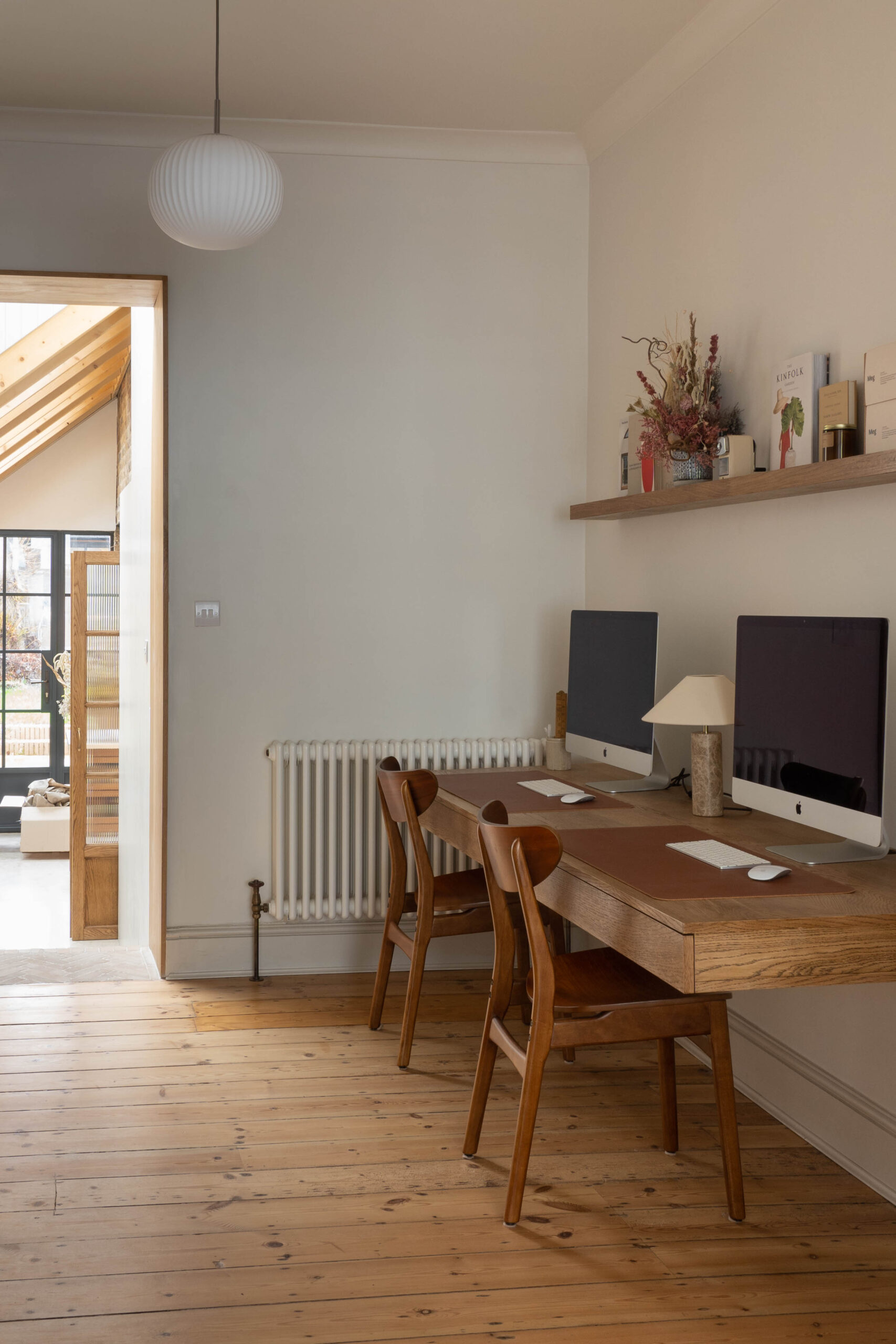 double floating desk