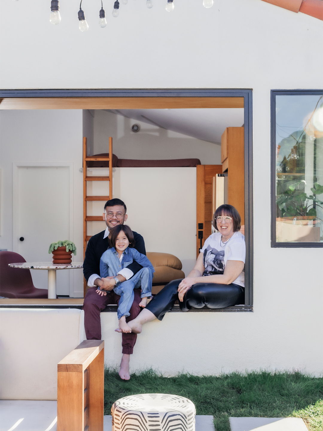 family in window nook