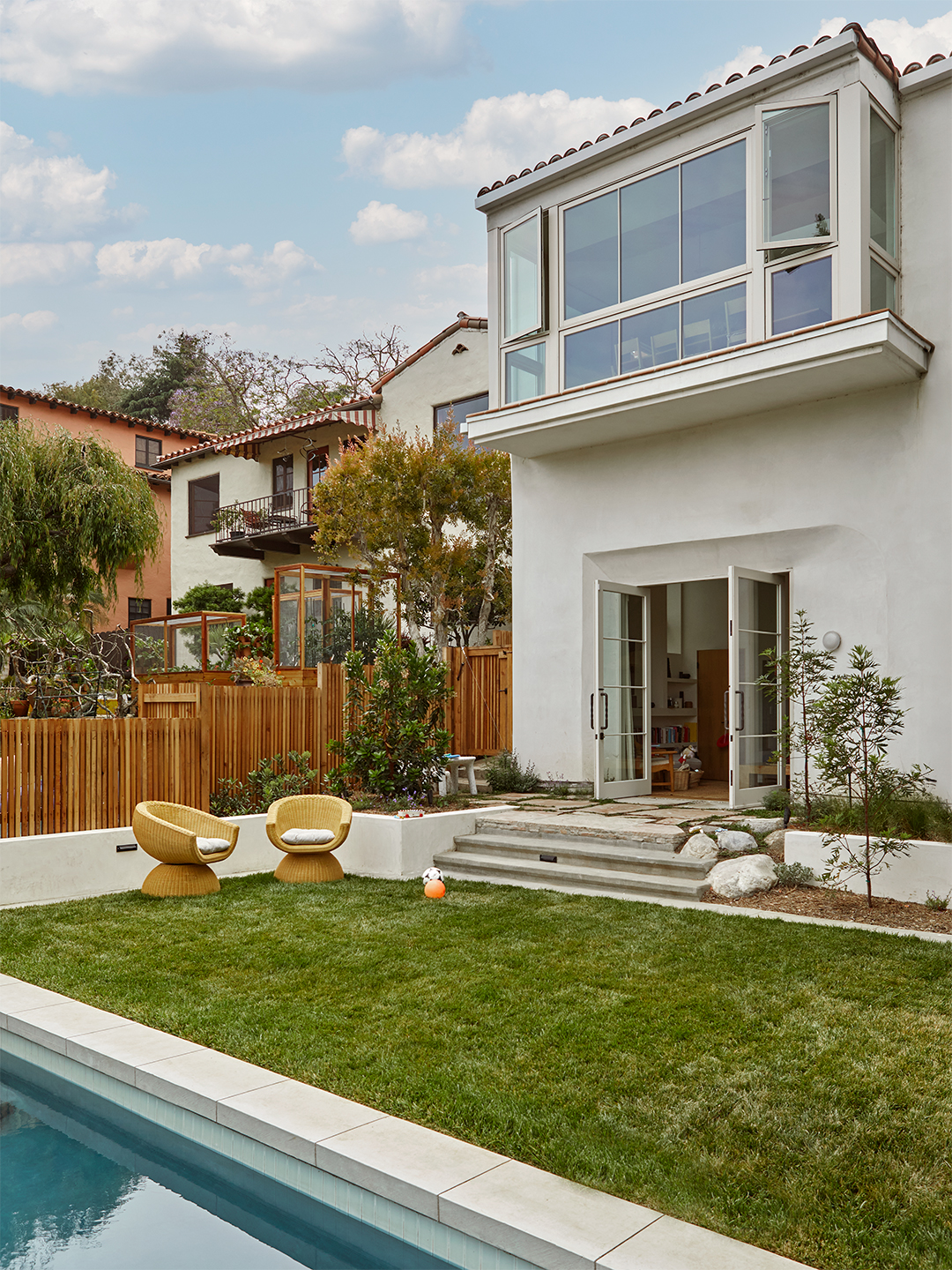 backyard with pool