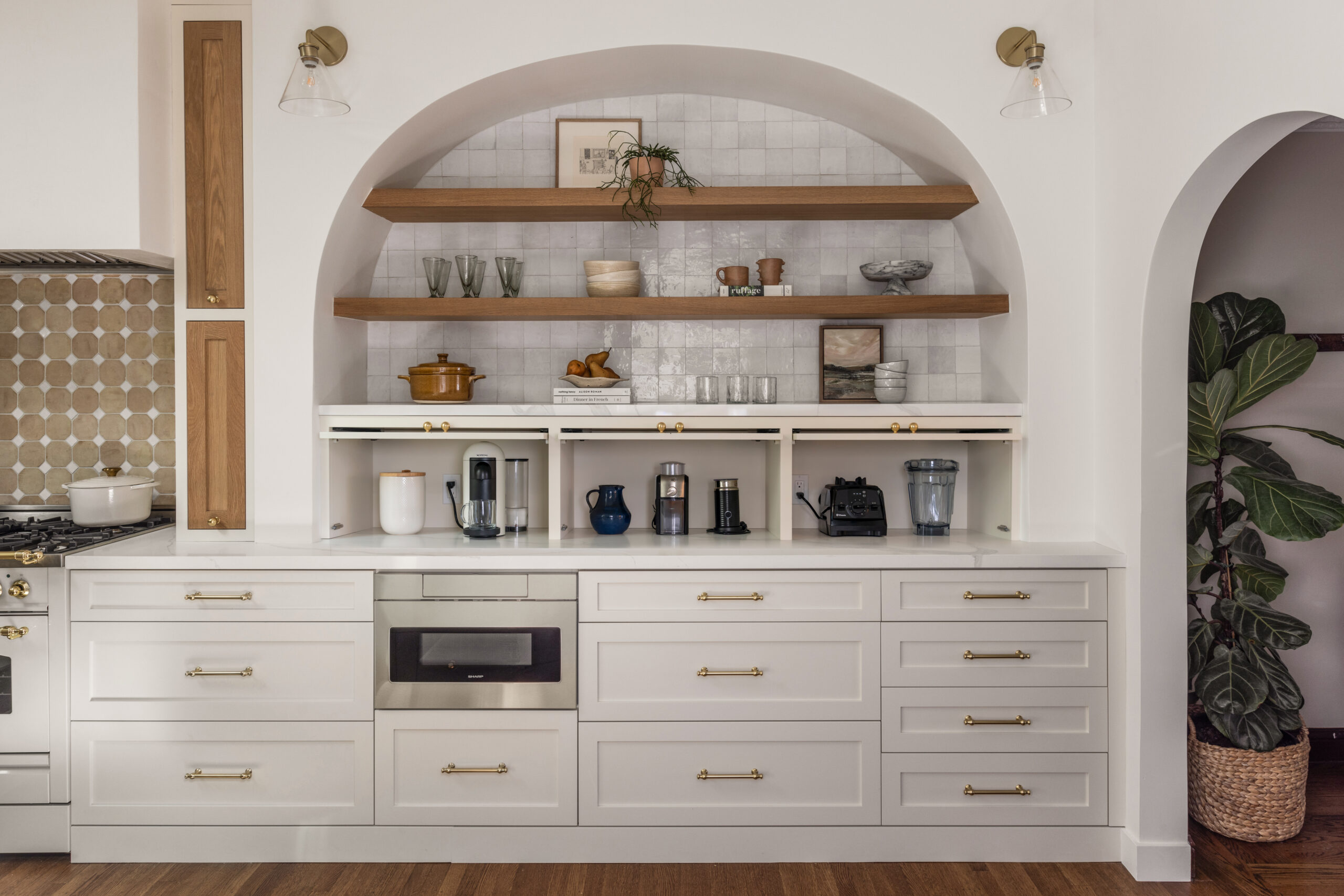 open cabinet doors