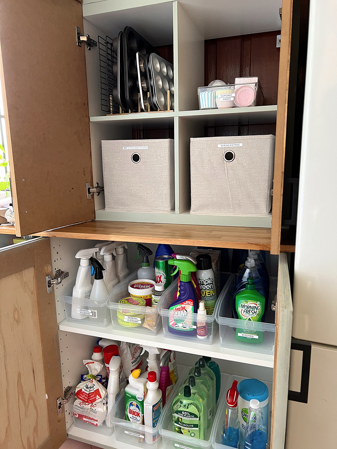 organized cabinets