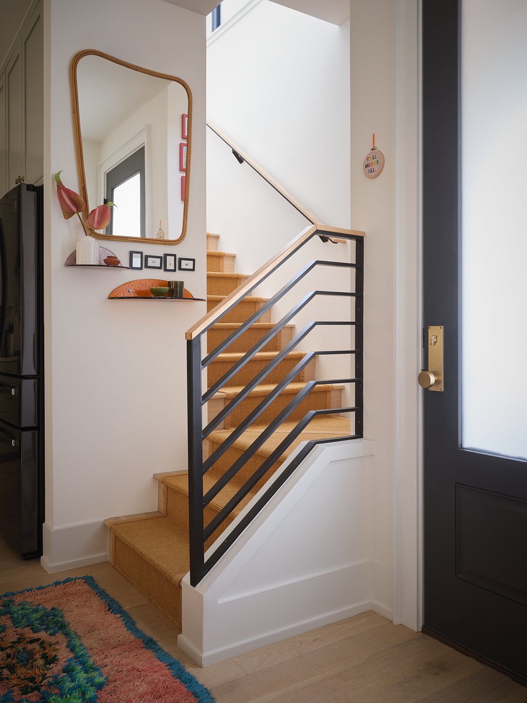 modern steel staircase