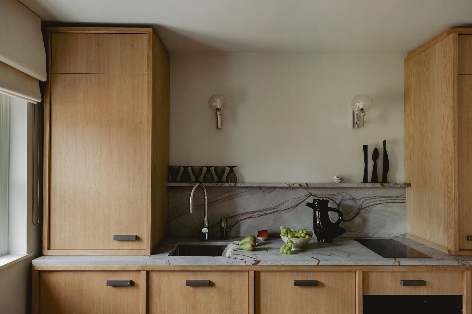 one-wall wood kitchen