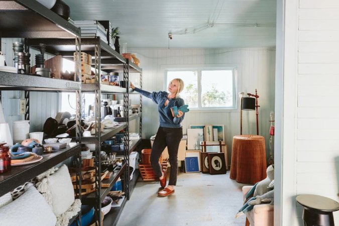 woman in closet