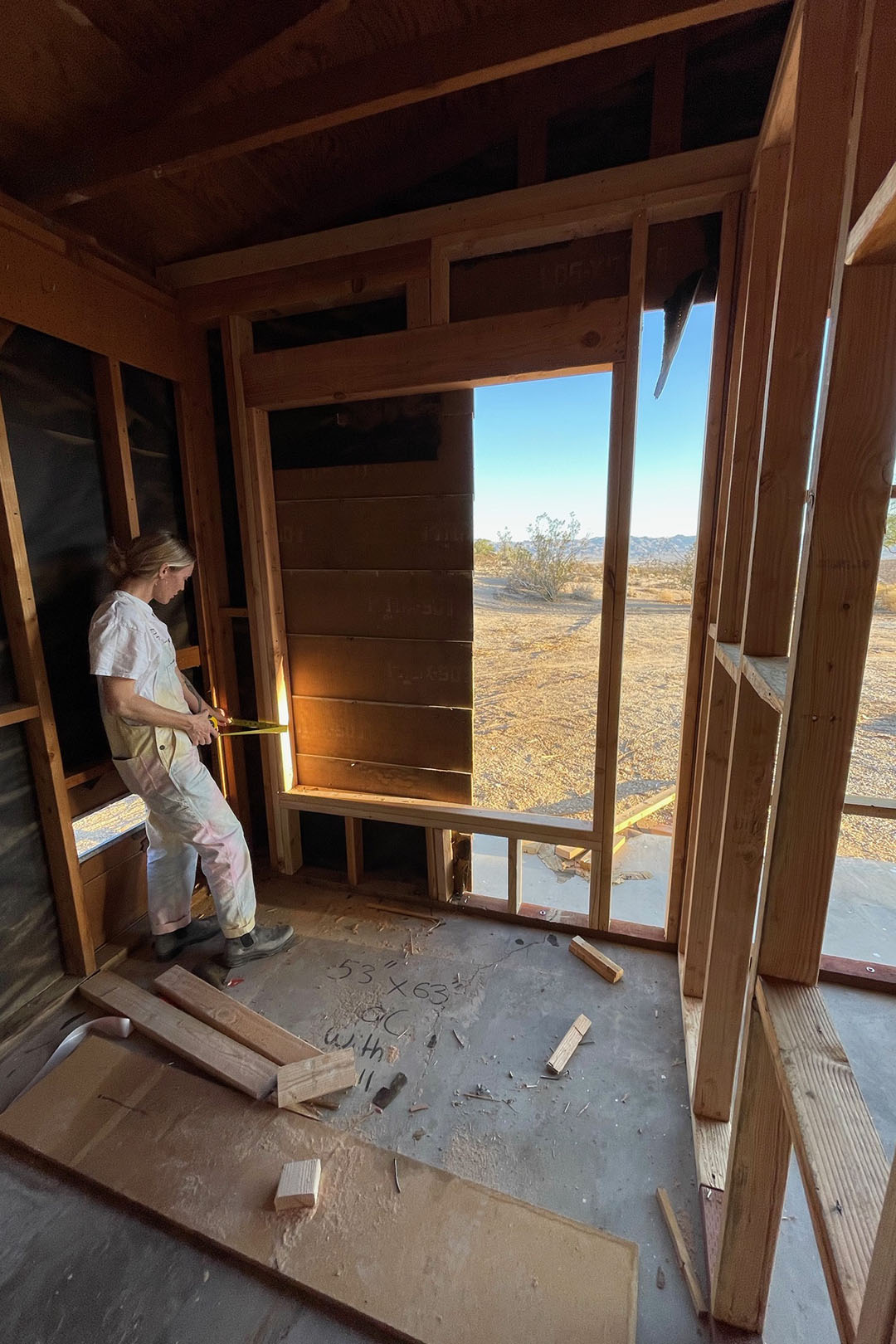 woman doing construction