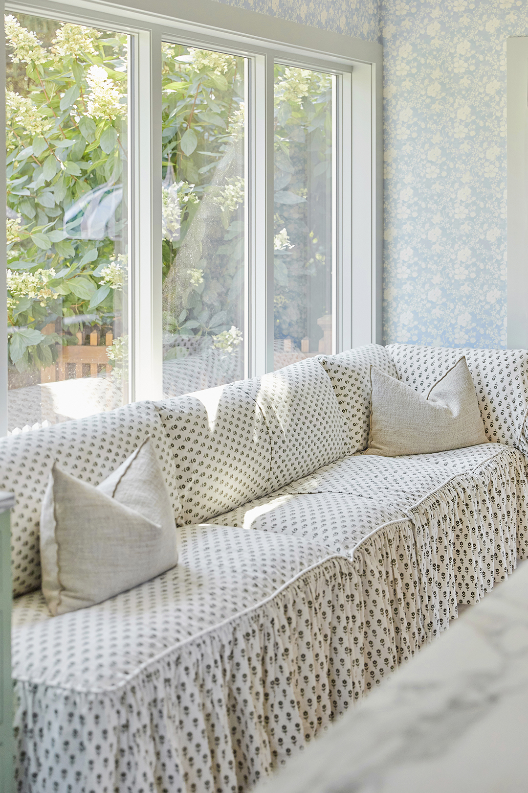 Sunny sofa kitchen corner