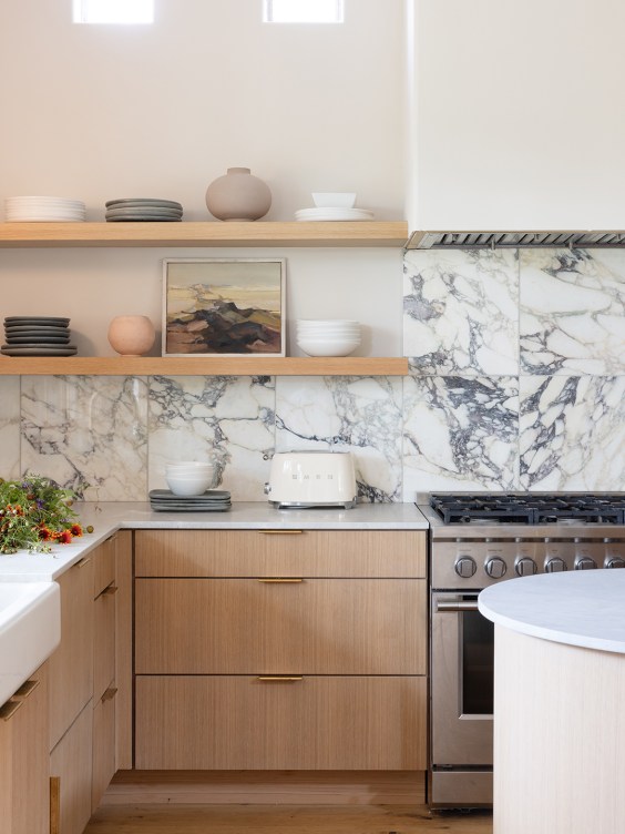 How a Couple Saved $8K on Their Marble Kitchen Backsplash