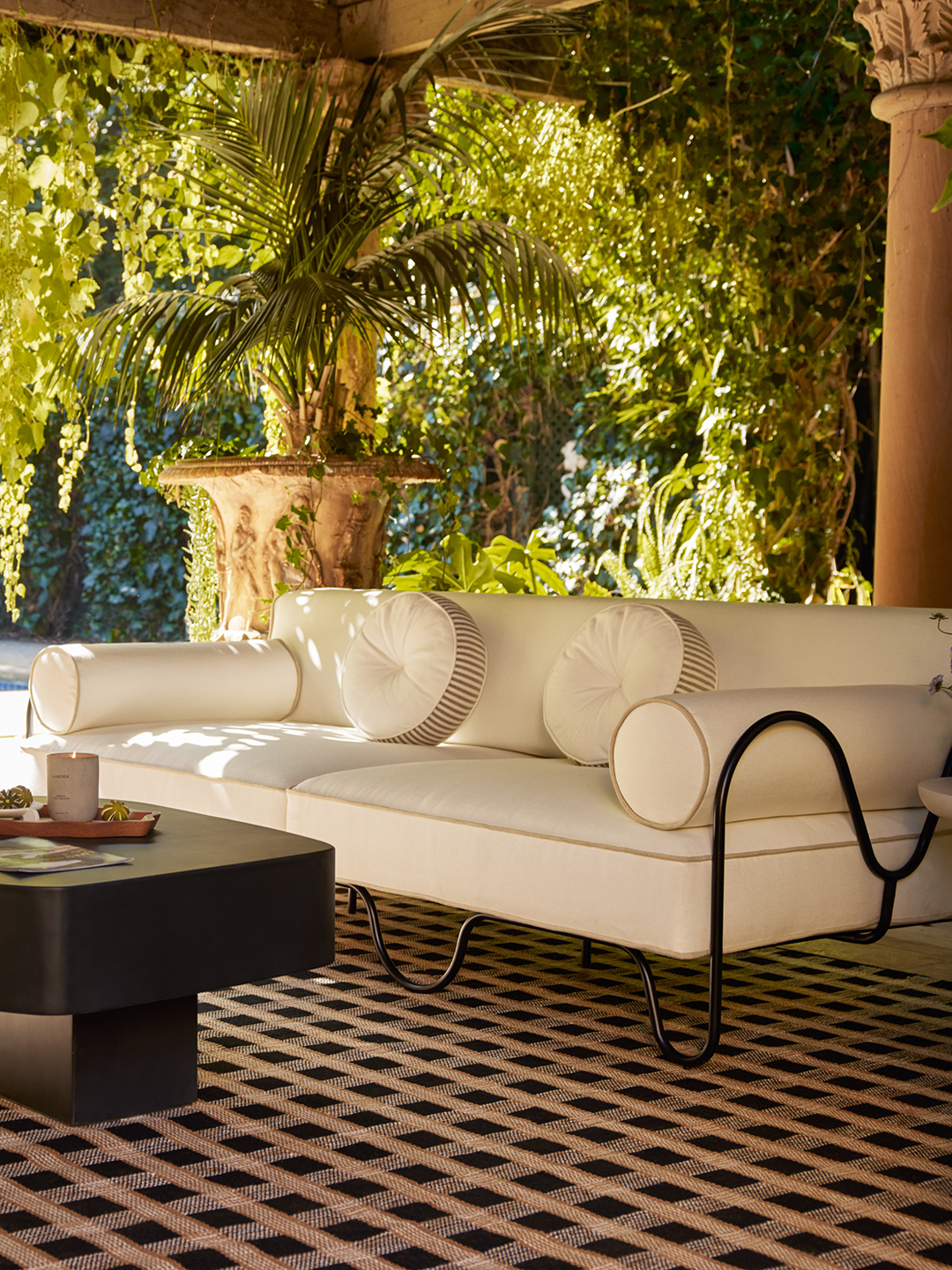 white outdoor sofa