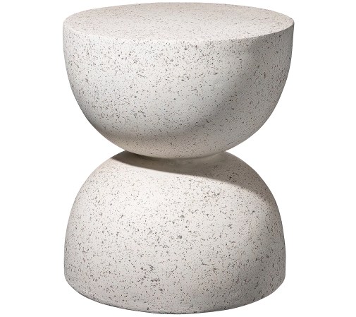  white sculptural stool