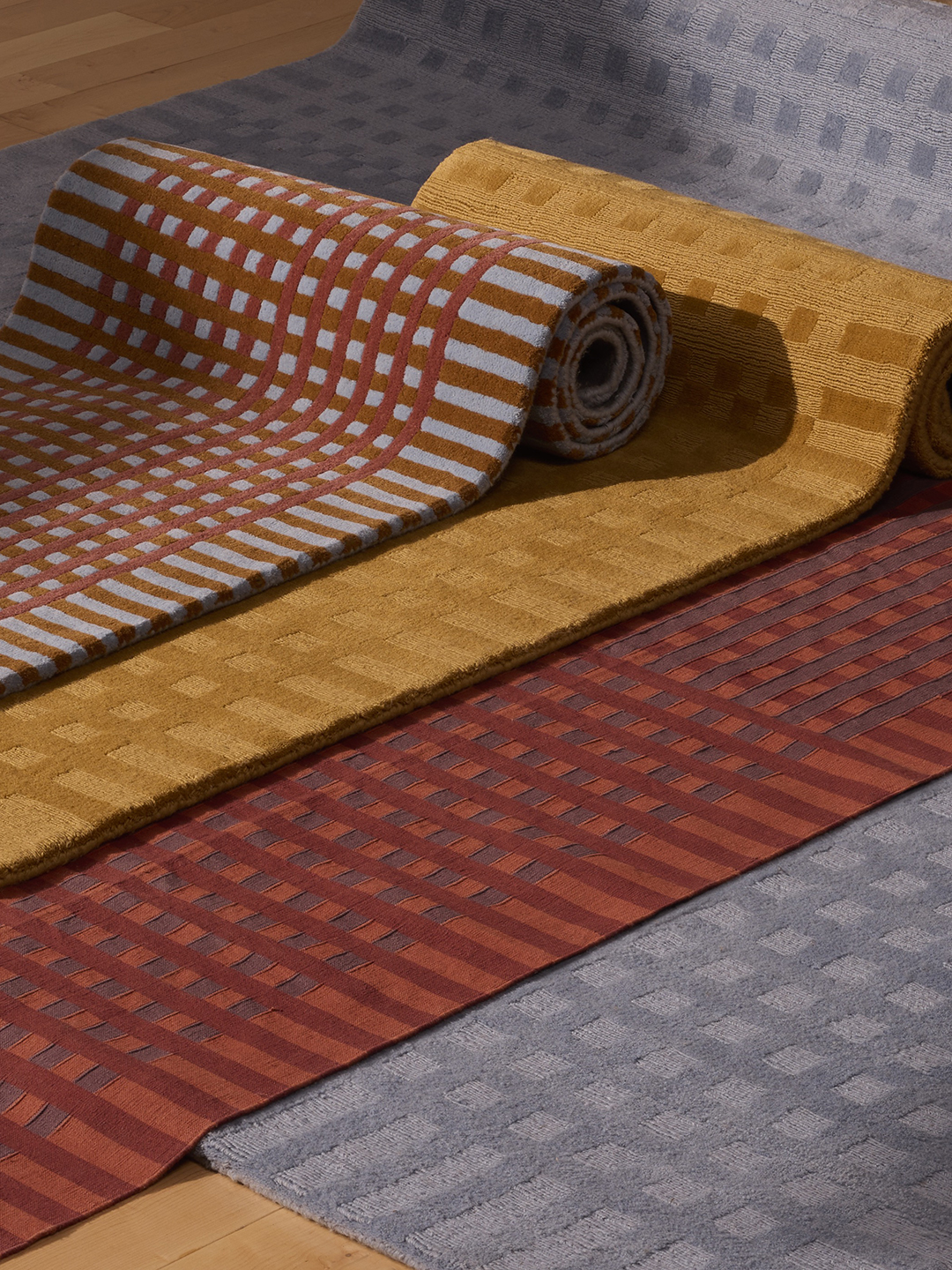 rugs layered in different colors