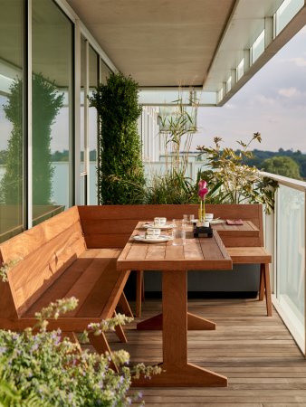 teak terrace dining table