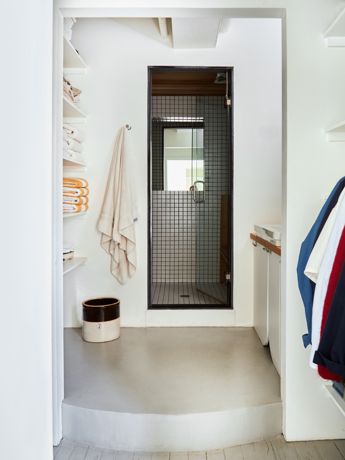 closet and shower