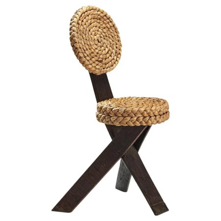  woven and wood chair