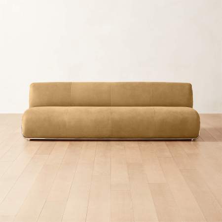  beige leather sofa