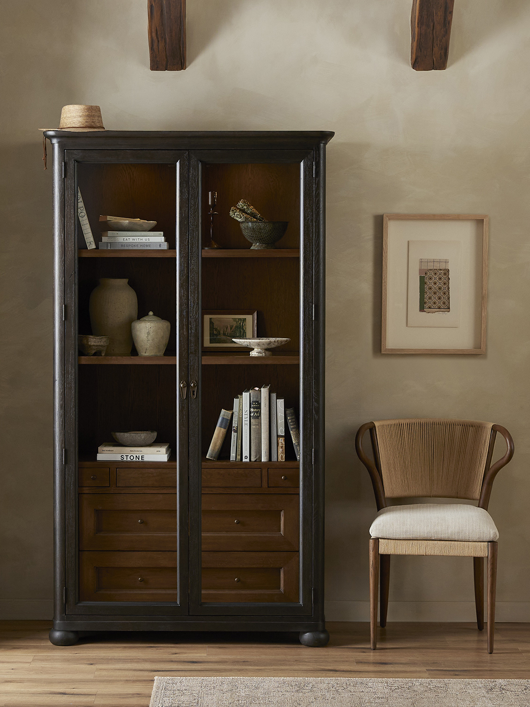 black bookcase