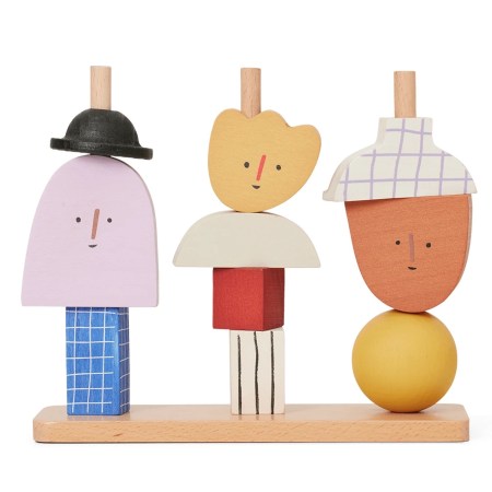  character stackable wooden blocks