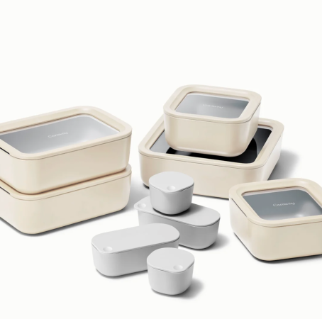  cream-colored food storage set