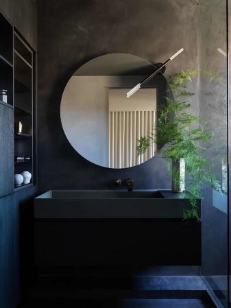 black bathroom