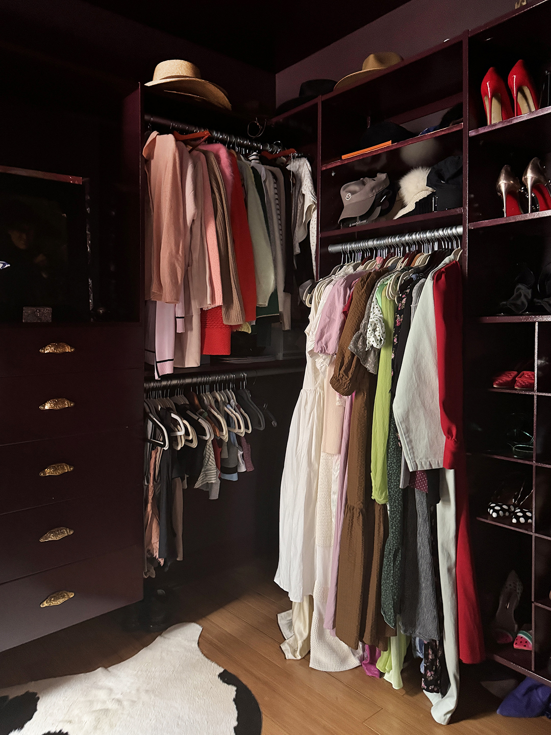 purple closet