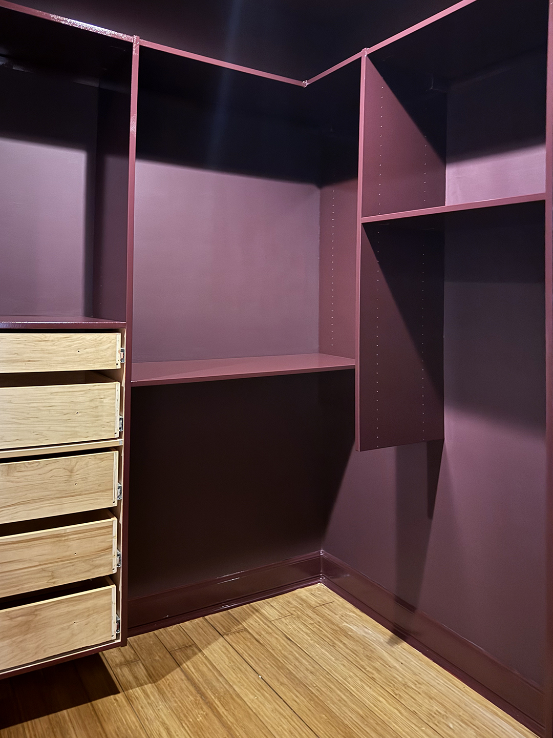 purple closet