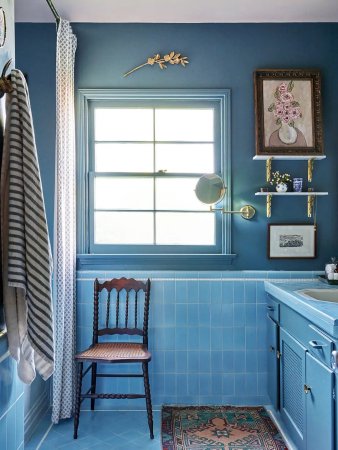 blue bathroom