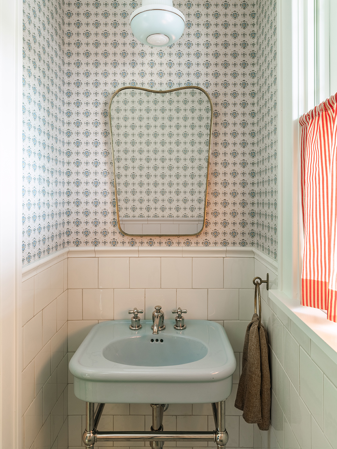 vintage blue bathroom sink