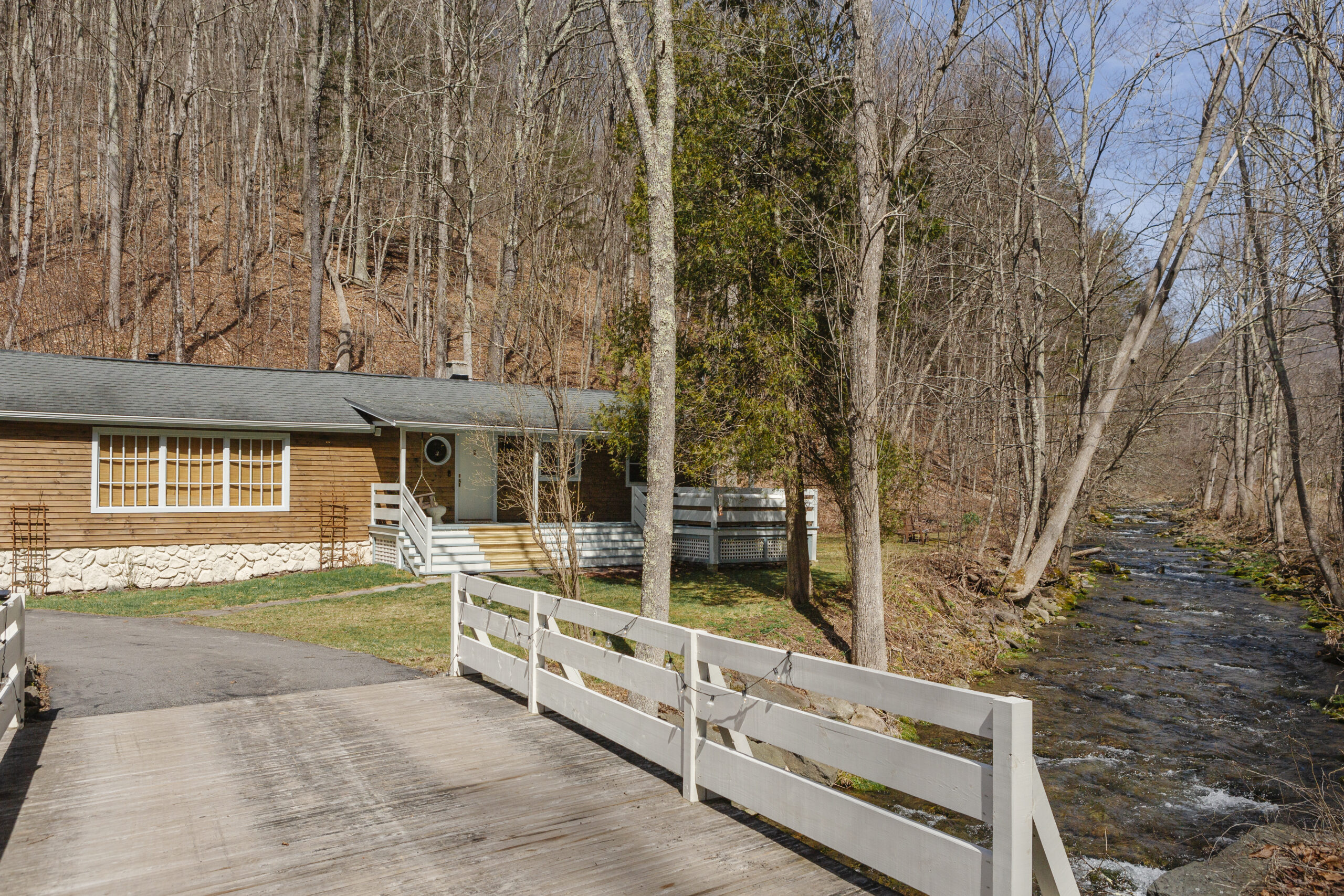 bridge leading to cabin