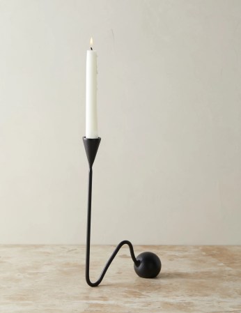  squiggly black candle stick