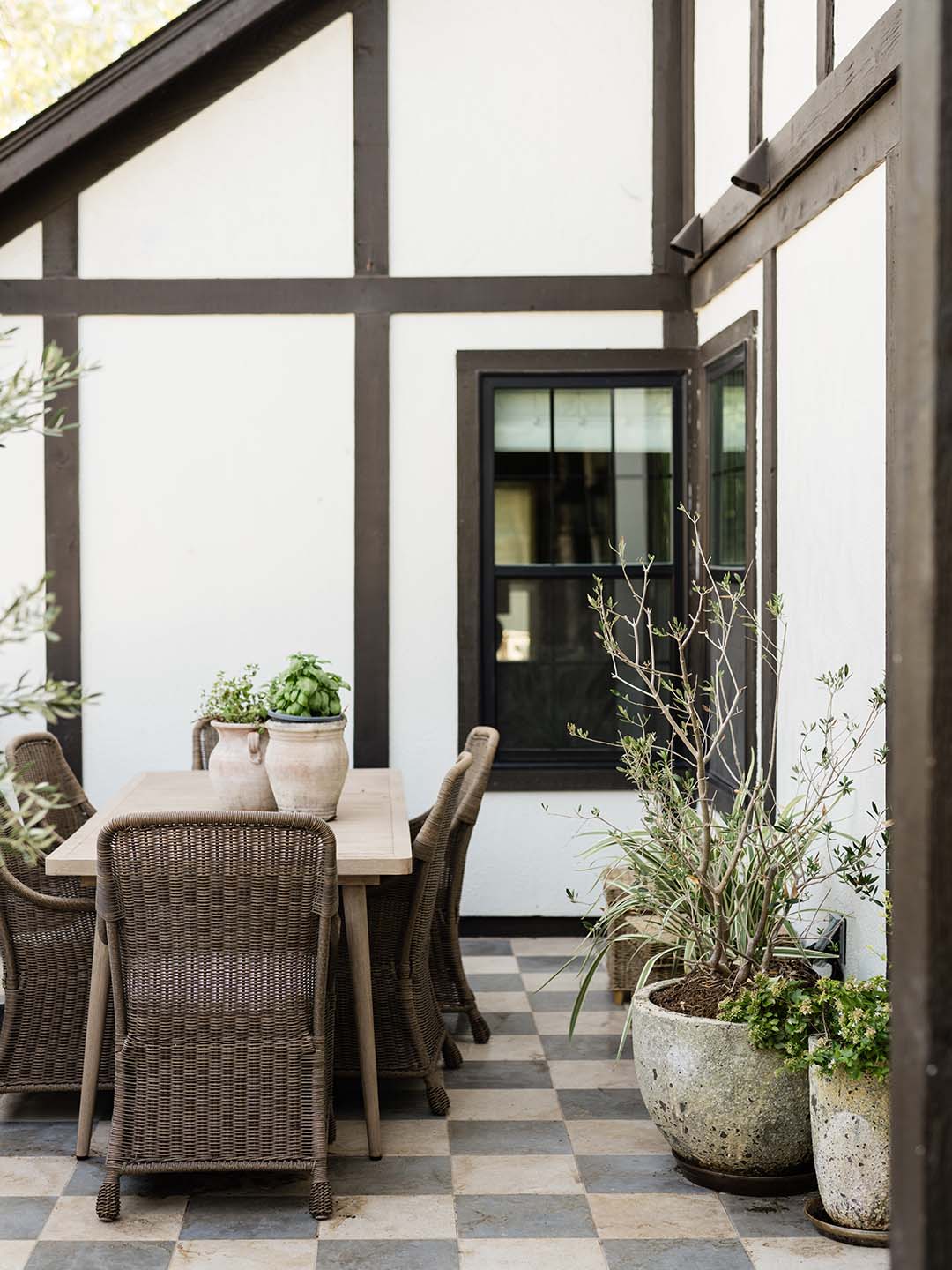 outdoor dining area