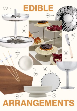 moodboard of party tableware