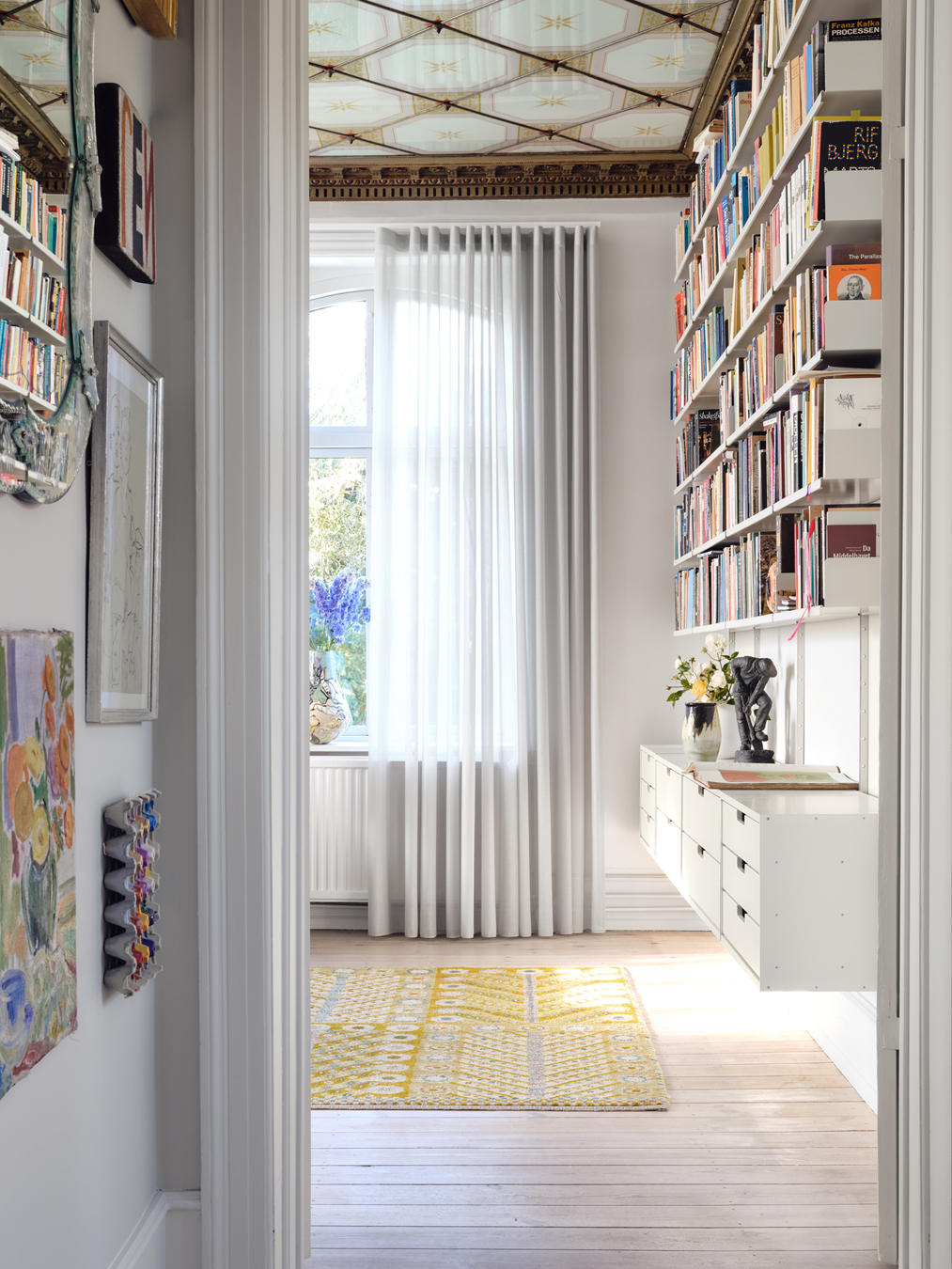 bookcase in bedroom
