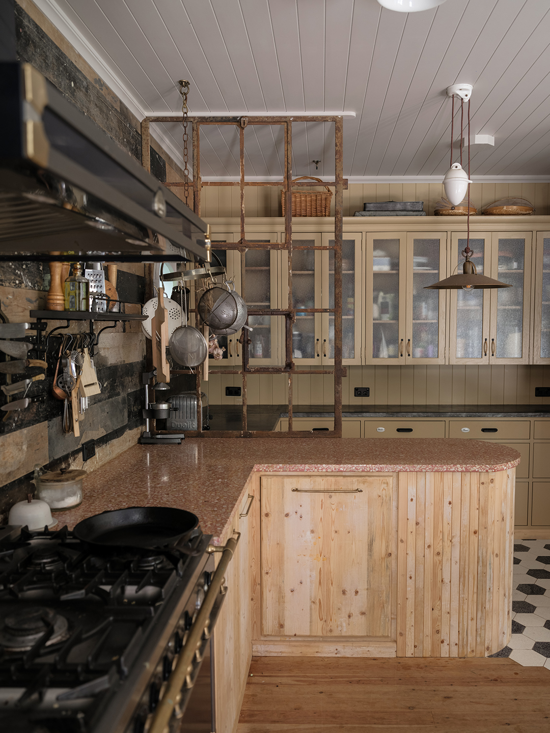 kitchen with copper wall