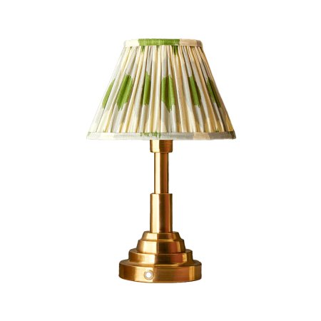  gold lamp with green shade