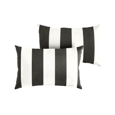  Stapleford+Striped+Sunbrella®+Indoor_Outdoor+Reversible+Throw+Pillow