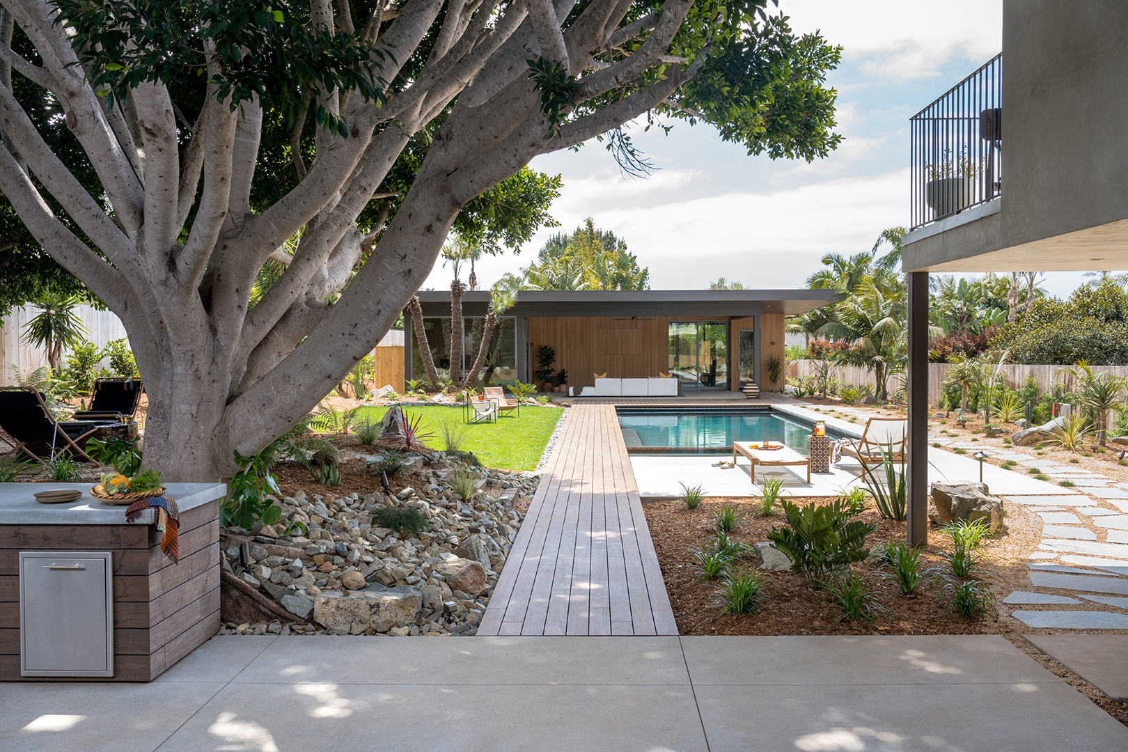 side pool deck