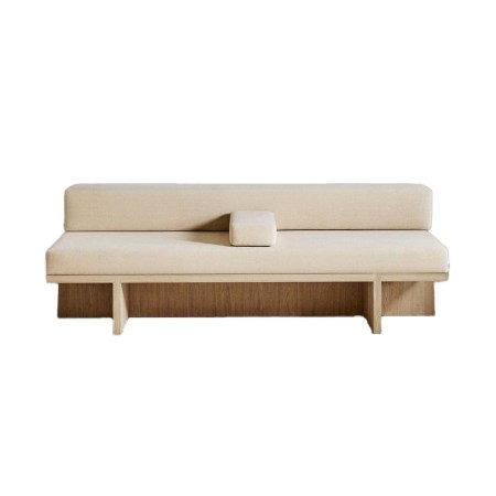  cream daybed with wood base