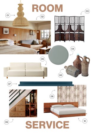 moodboard of hotel design ideas