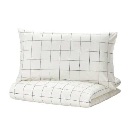  VITKLÖVER Duvet cover and pillowcase(