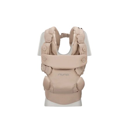  Nuna cream-colored baby carrier on white background.