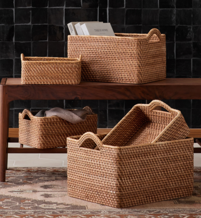  rattan baskets