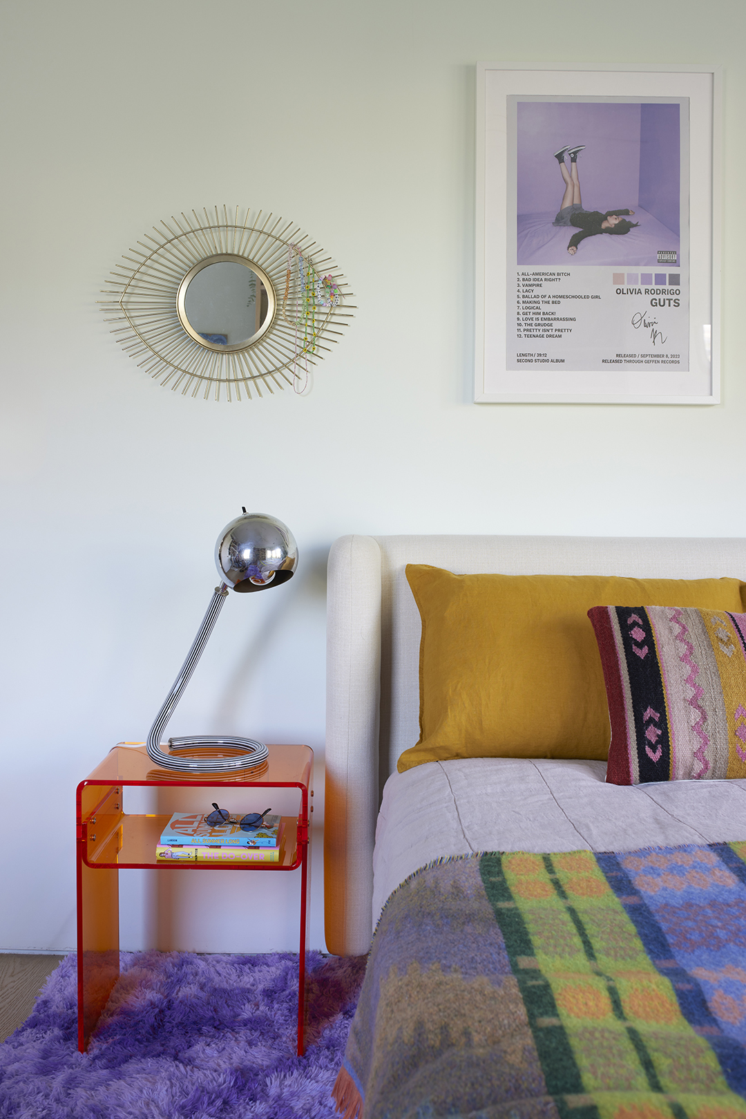 bright orange side table