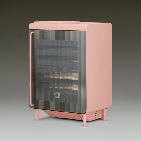  pink beverage fridge